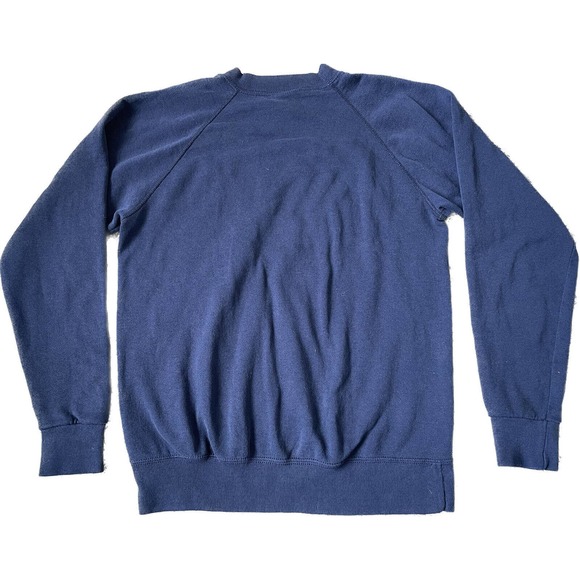 Vintage 90s Michigan Wolverines Spellout Large USA Blue Crewnexk Sweatshirt VTG - Picture 2 of 7